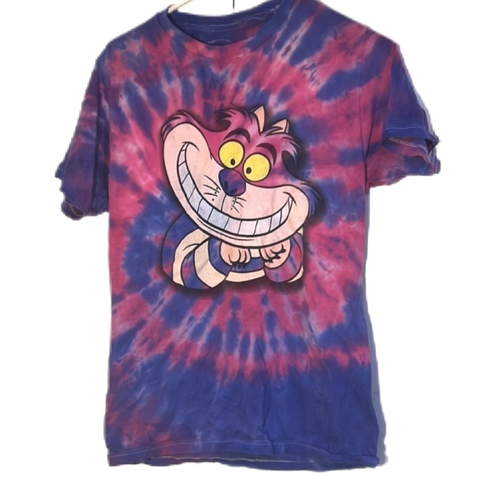 Cheshire Cat Tie Dye Tee Shirt Top T-shirt